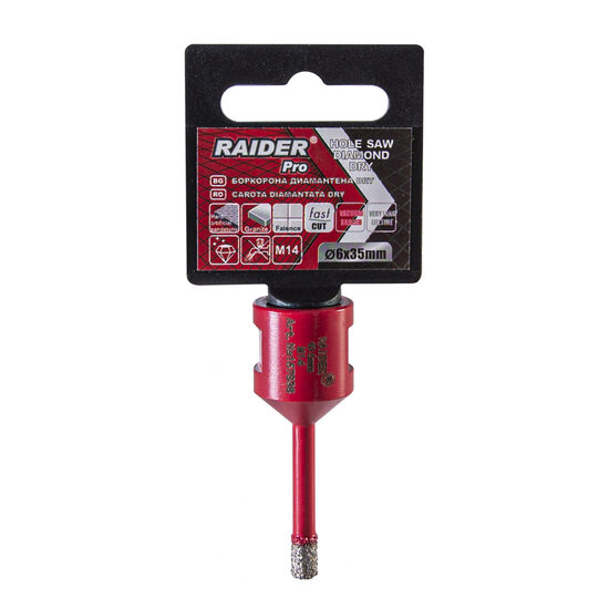 Freza diamantata pentru frezare uscata M14 x 6 mm, Raider Power Tools 157838