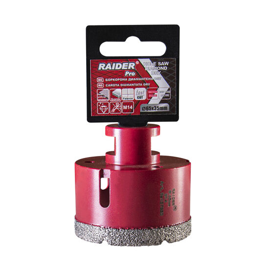 Freza diamantata pentru frezare uscata M14 x 65 mm, Raider Power Tools 157850