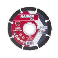 Disc debitare multmaterial cu carbura 115x22.2 mm, Raider Power Tools 160153