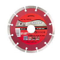 Disc diamantat segmentat DRY 150x22.2mm RD-DD23, Raider Power Tools 162124