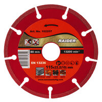 Disc diamantat DRY 115x22.2mm 10mm RDP-DD28, Raider Pro 162207