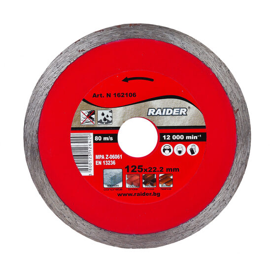 Disc diamantat continuu WET 300x25.4mm RD-DD17, Raider Power Tools 162117