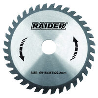 Disc circular pentru lemn 180х24Тх20.0mm RD-SB01, Raider Power Tools 163102