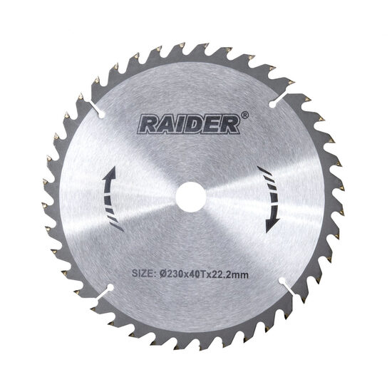 Disc circular pentru lemn 230х40Тх22.2mm RD-SB02, Raider Power Tools 163103