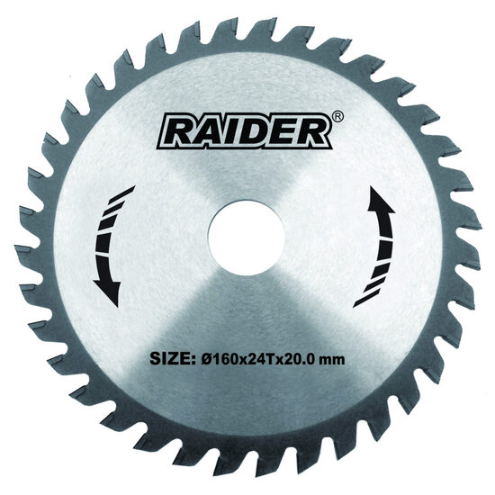 Disc circular pentru lemn 160x24Tx20.0mm RD-SB06, Raider Power Tools 163106