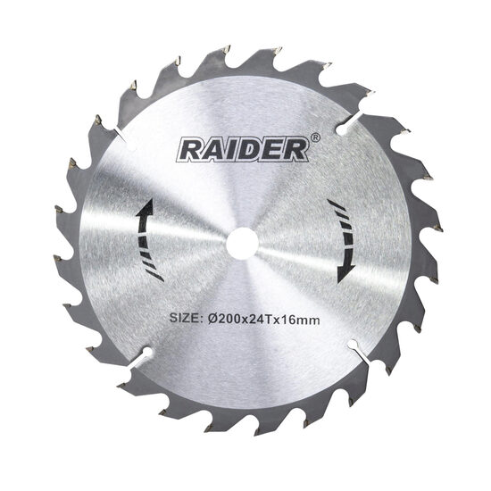 Disc circular pentru lemn 200х24Tх16.0mm, Raider Power Tools 163130
