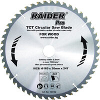 Disc circular pentru lemn Ø165x20(16)mm, Raider Power Tools 163143