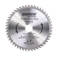 Disc circular pentru lemn 190х48Тх30mm, Raider Power Tools 163147