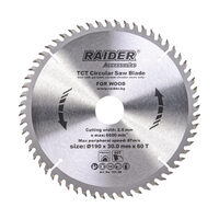 Disc circular pentru lemn 190х60Тх30mm, Raider Power Tools 163148