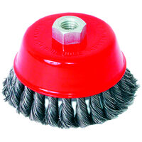 Perie sarma rotativa cu toroane, clopot 75mm, Raider Power Tools 171101
