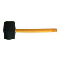 Ciocan cauciuc negu maner lemn rotund 340g BS, Basic 241164