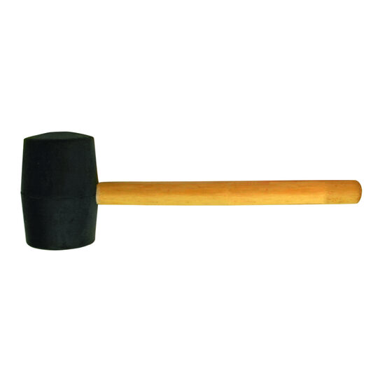 Ciocan cauciuc negu maner lemn rotund 900g BS, Basic 241167