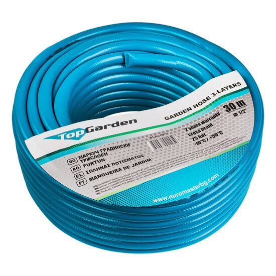 Furtun de gradina 3 straturi 1/2" 30m TG, Top Garden 402115