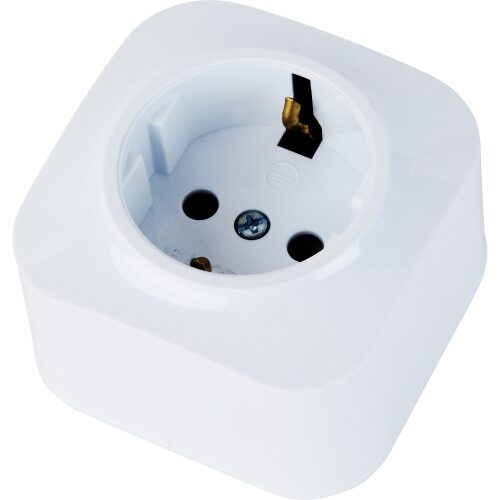 Priza simpla PT schuko  alba EVA (include taxa verde 0.15 lei) Horoz 112-004-0001