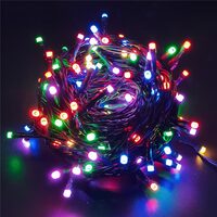 Ghirlanda de exterior 160 LED RGB 20,9m cu telecomanda IP44 Entac ECL-S160-RGB