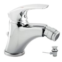 Baterie stativa bideu Metalia 57, crom cu ventil , Ferro 57011,0