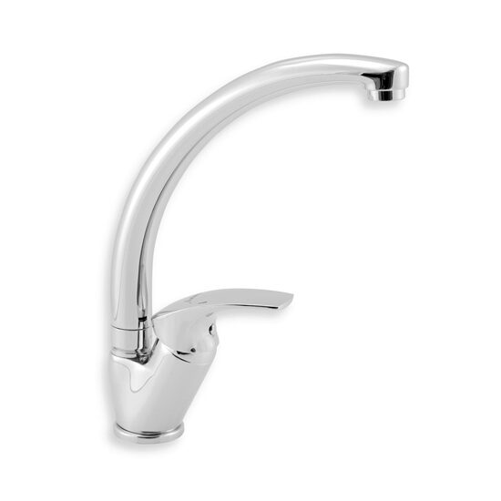 Baterie stativa spalator Metalia 57, crom cu pipa lebada, Ferro 57014,0