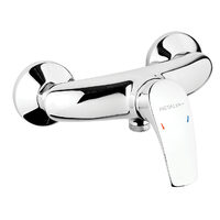 Baterie perete dus Metalia 57, crom fara accesorii, Ferro 57060/1,0