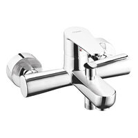 Baterie perete cada/dus Algeo, crom fara accesorii, Ferro BAG1