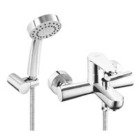 Baterie perete cada/dus Algeo, crom cu accesorii, Ferro BAG11