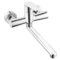 Baterie perete lavoar/spalator Algeo, crom, Ferro BAG5