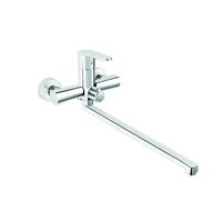 Baterie perete cada/dus Algeo, crom cu pipa mobila fara accesorii, Ferro BAG5A