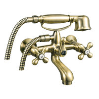 Baterie perete cada/dus Antica, bronz cu accesorii, Ferro BAI11BR