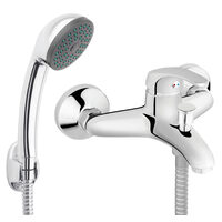 Baterie perete cada/dus Basic, crom cu accesorii, Ferro BBC11