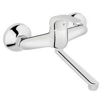 Baterie perete lavoar/spalator Basic, crom, Ferro BBC3