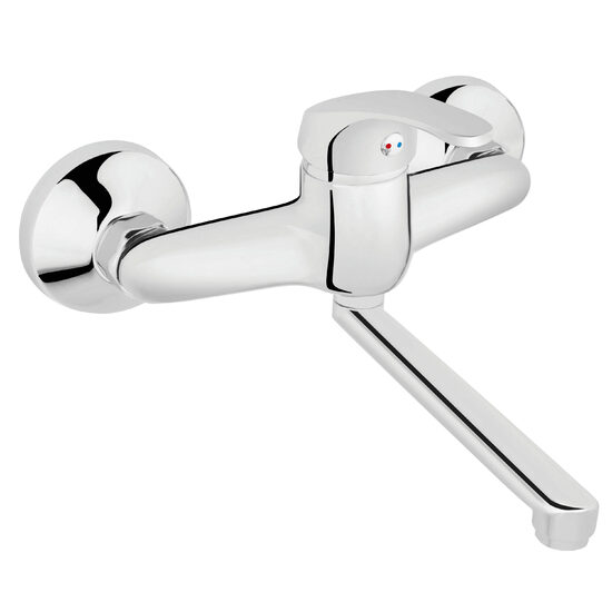 Baterie perete lavoar/spalator Basic, crom, Ferro BBC3