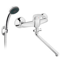 Baterie perete cada/dus Basic, crom cu accesorii, Ferro BBC55A