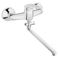 Baterie perete cada/dus Basic, crom fara accesorii, Ferro BBC5A