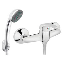Baterie perete dus Basic, crom cu accesorii, Ferro BBC77