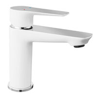 Baterie stativa lavoar Adore, alb/crom cu ventil, Ferro BDR2