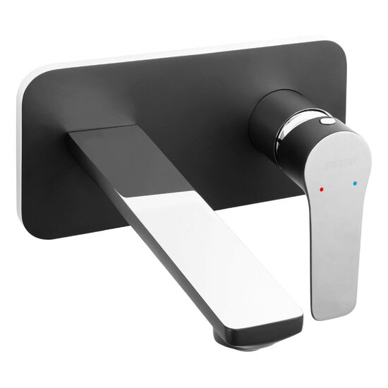 Baterie ingropata lavoar Adore, negru/crom, Ferro BDR3PABLC