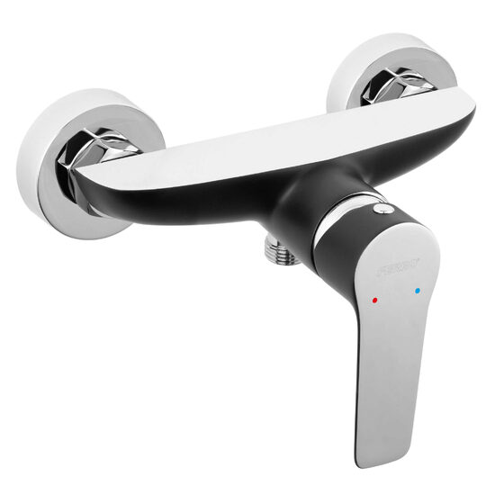 Baterie perete dus Adore, negru/crom fara accesorii, Ferro BDR7BLC