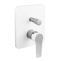 Baterie ingropata cada/dus Adore, alb/crom, Ferro BDR7P