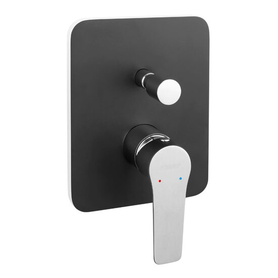 Baterie ingropata cada/dus Adore, negru/crom, Ferro BDR7PBLC