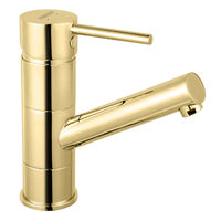 Baterie stativă lavoar Fiesta cu pipă mobilă, auriu, Ferro BFI2AG