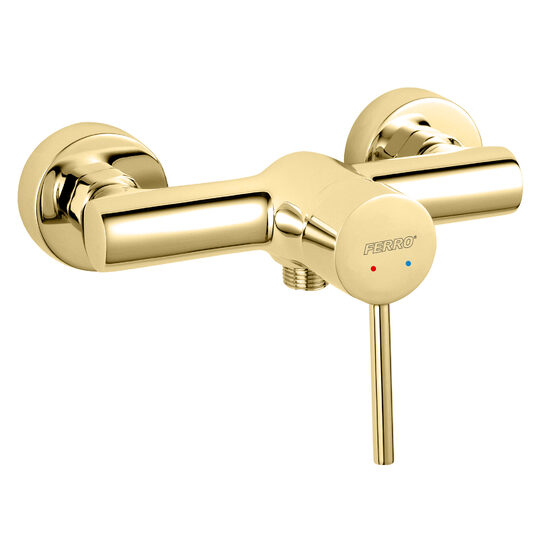 Baterie perete duș Fiesta, auriu fara accesorii, Ferro BFI7G