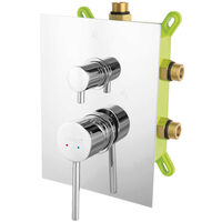 Baterie ingropata cada/dus Fiesta, crom cu caseta montaj, Ferro BFI7P2BOX