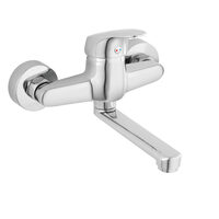 Baterie perete lavoar/spalator Ferro One Leed Breeam, crom, Ferro BFO3-LB