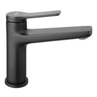 Baterie stativa lavoar Stratos, negru cu ventil, Ferro BSC2BL