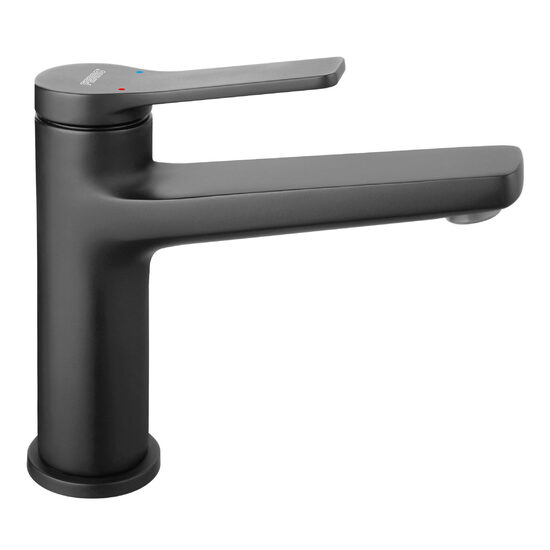 Baterie stativa lavoar Stratos, negru cu ventil, Ferro BSC2BL