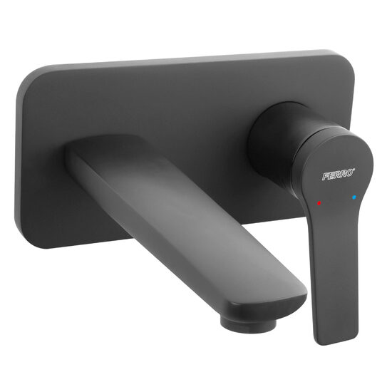 Baterie ingropata lavoar Stratos, negru, Ferro BSC3PABL