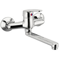 Baterie perete lavoar/spalator Smile, crom , Ferro BSM3