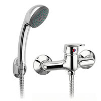 Baterie perete dus Smile, crom cu accesorii, Ferro BSM77