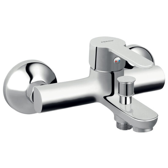 Baterie perete cada/dus Savio, crom fara accesorii, Ferro BSV1