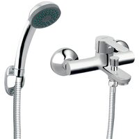 Baterie perete cada/dus Savio, crom cu accesorii, Ferro BSV11