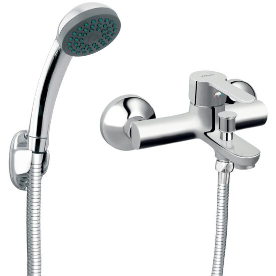Baterie perete cada/dus Savio, crom cu accesorii, Ferro BSV11